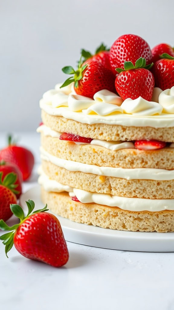 This easy strawberry charlotte cake is a delightful treat for spring. Layered with fresh strawberries and fluffy cream, it looks as good as it tastes. You can find the full recipe here for a sweet addition to your dessert table!