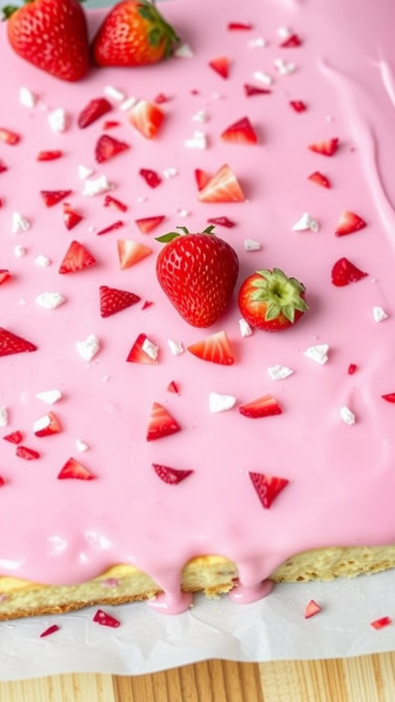 This easy strawberry sheet cake is perfect for any gathering. It's light, fluffy, and bursting with fresh strawberry flavor. You can find the full recipe here, and you won't regret trying it!