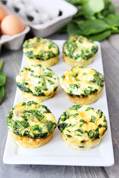 Egg Muffins with Sausage, Spinach and Cheese