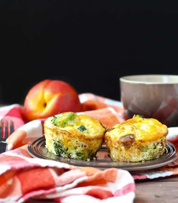 Turkey Sausage and Broccoli Egg White Frittata Muffins