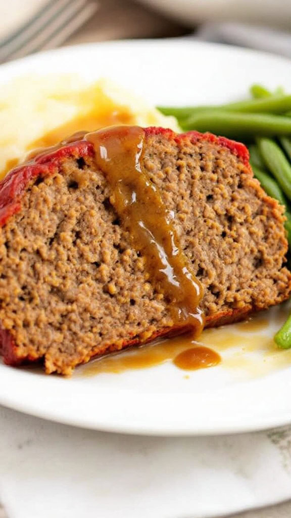 Meatloaf just got a tasty twist with mashed potatoes stuffed right inside. This dish is comfort food at its finest, delivering layers of flavor that will please everyone at the table. 