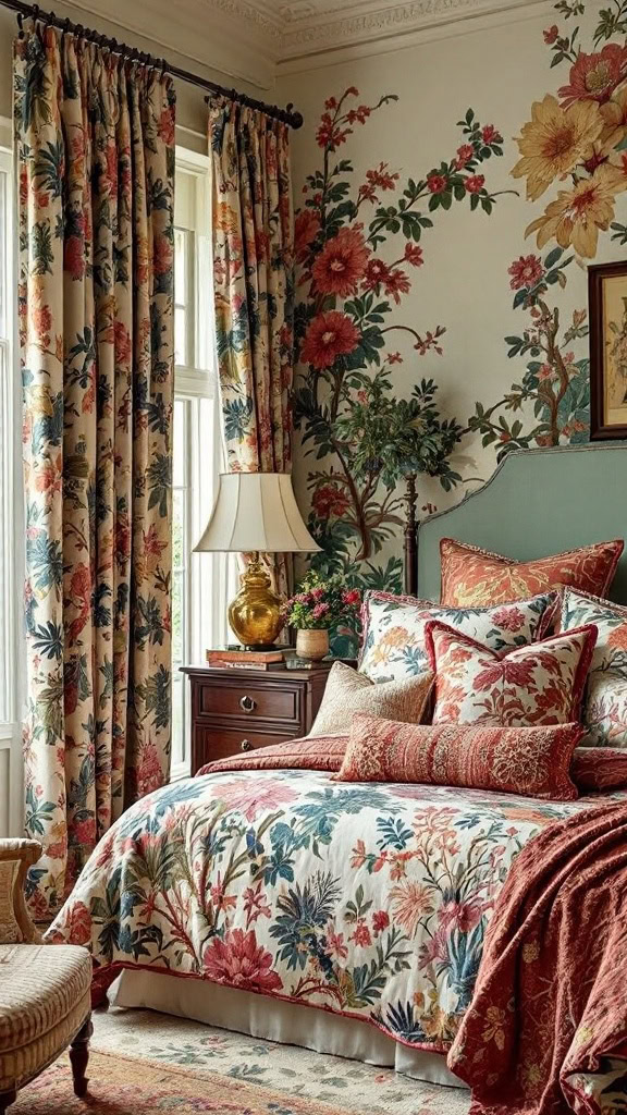 Floral textiles can truly bring a room to life. The vibrant colors and patterns add warmth and character, making any space feel inviting. Whether it's curtains, bed linens, or wall decor, these bold designs create a stunning focal point.