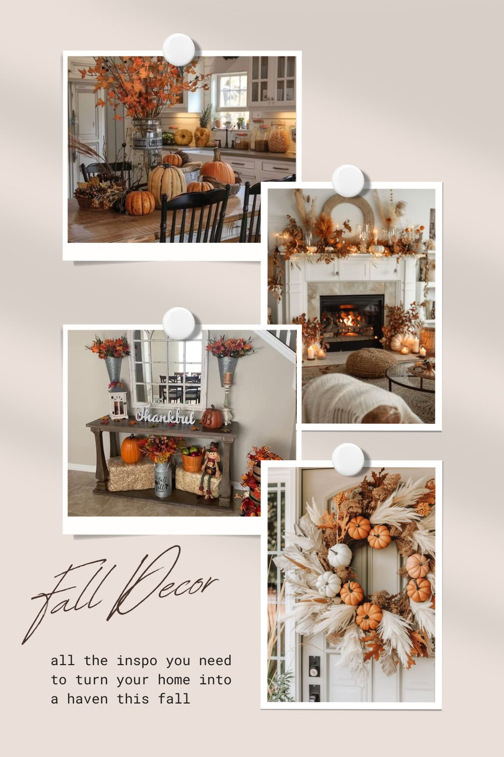 Turn your home into a fall haven with these beautiful decor ideas! Think rich colors, rustic touches, and cozy vibes. Perfect for creating that autumnal ambiance you love. 🍂🏡 #FallVibes #HomeDecor