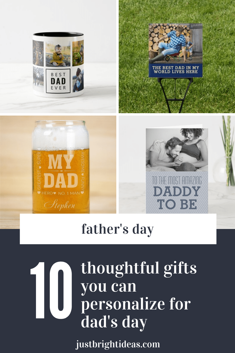 These unique Father's Day gifts can be personalized with photos or names to make them extra special for dad