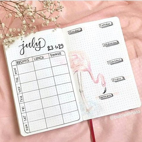 Weekly Spread with Meal Planner