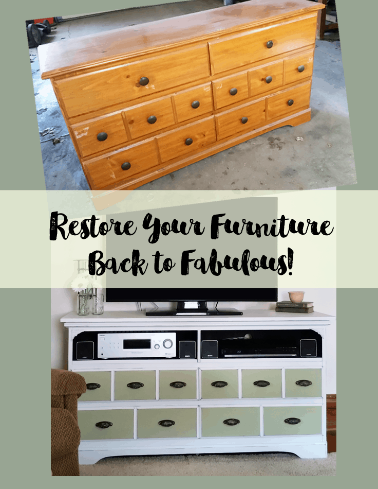 Turn an old dresser into a fabulous TV stand