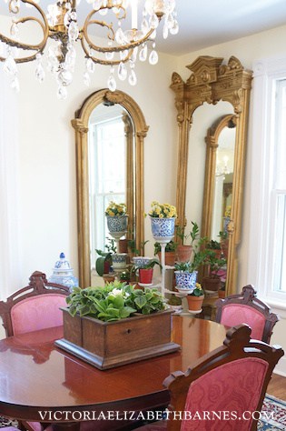 Broken victrola boxes make stylish centrepieces