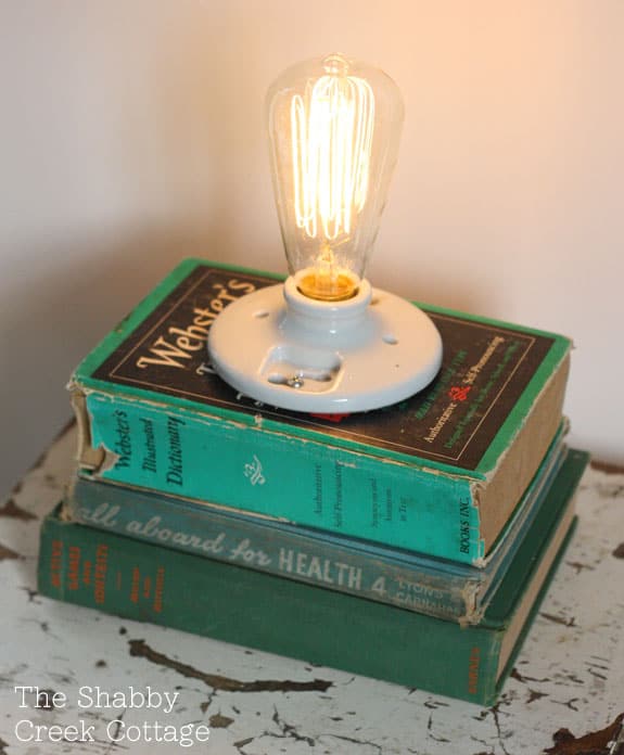 Upcycle vintage books into a fabulous lamp