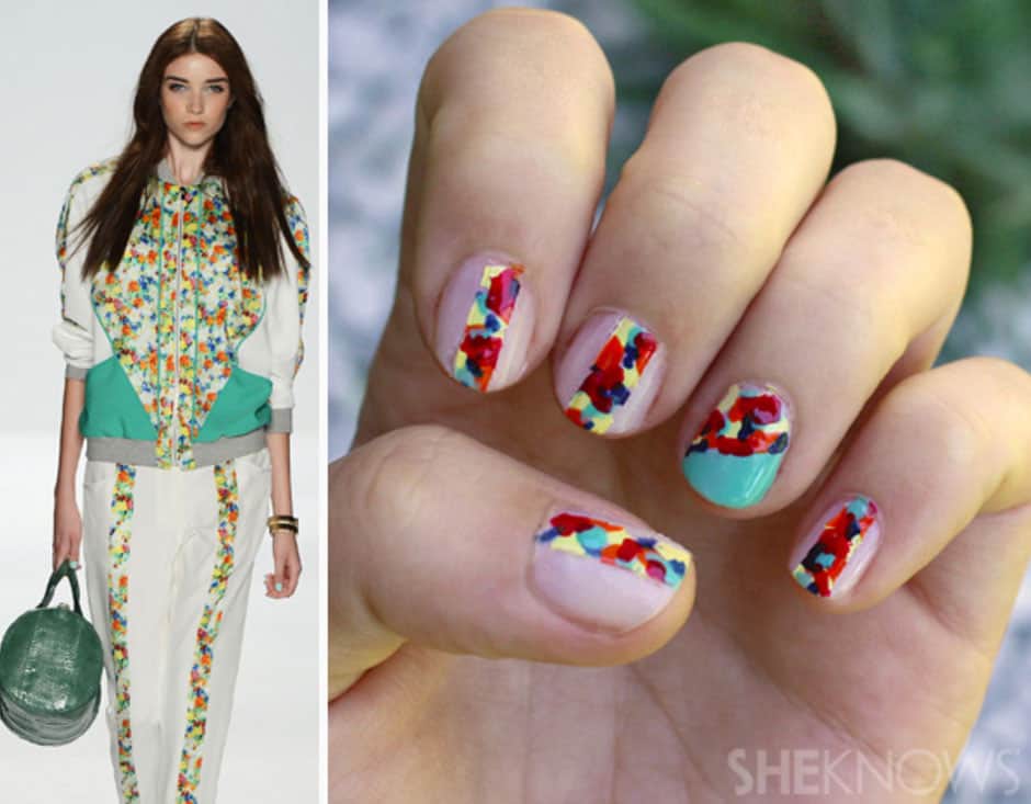 Rebecca Minkoff Inspired Floral Nails