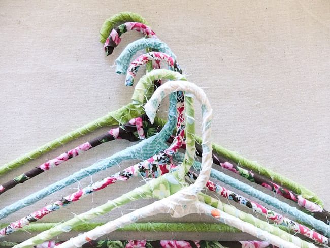 DIY Floral Fabric Hangers