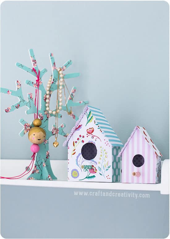 Floral Paper Birdhouse