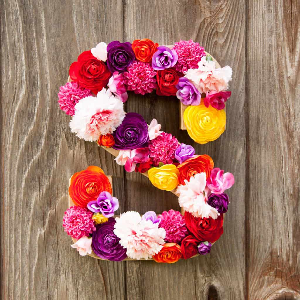 DIY Flower Letter