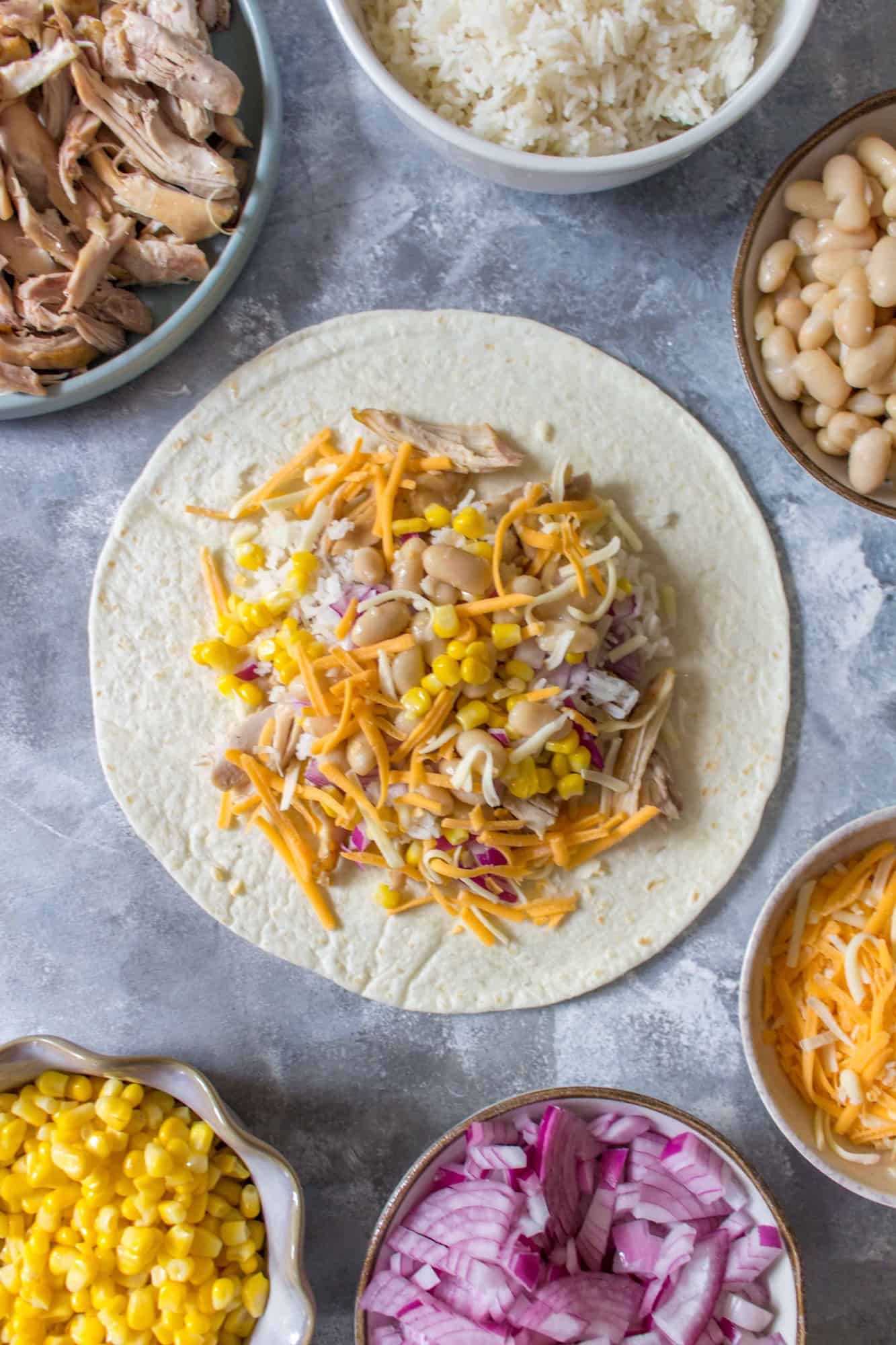 Freezer Chicken Burritos