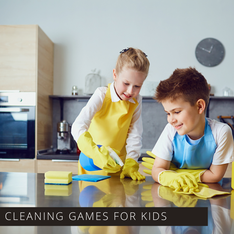 Fun cleaning games for kids to play - get them to do their chores without complaining!