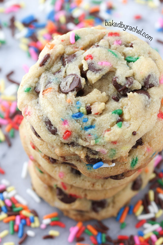 Funfetti Chocolate Chip Birthday Cookies