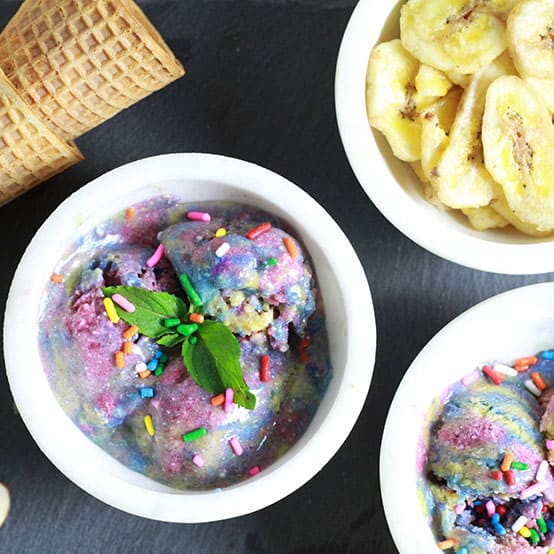 Galaxy Rainbow Banana Ice Cream