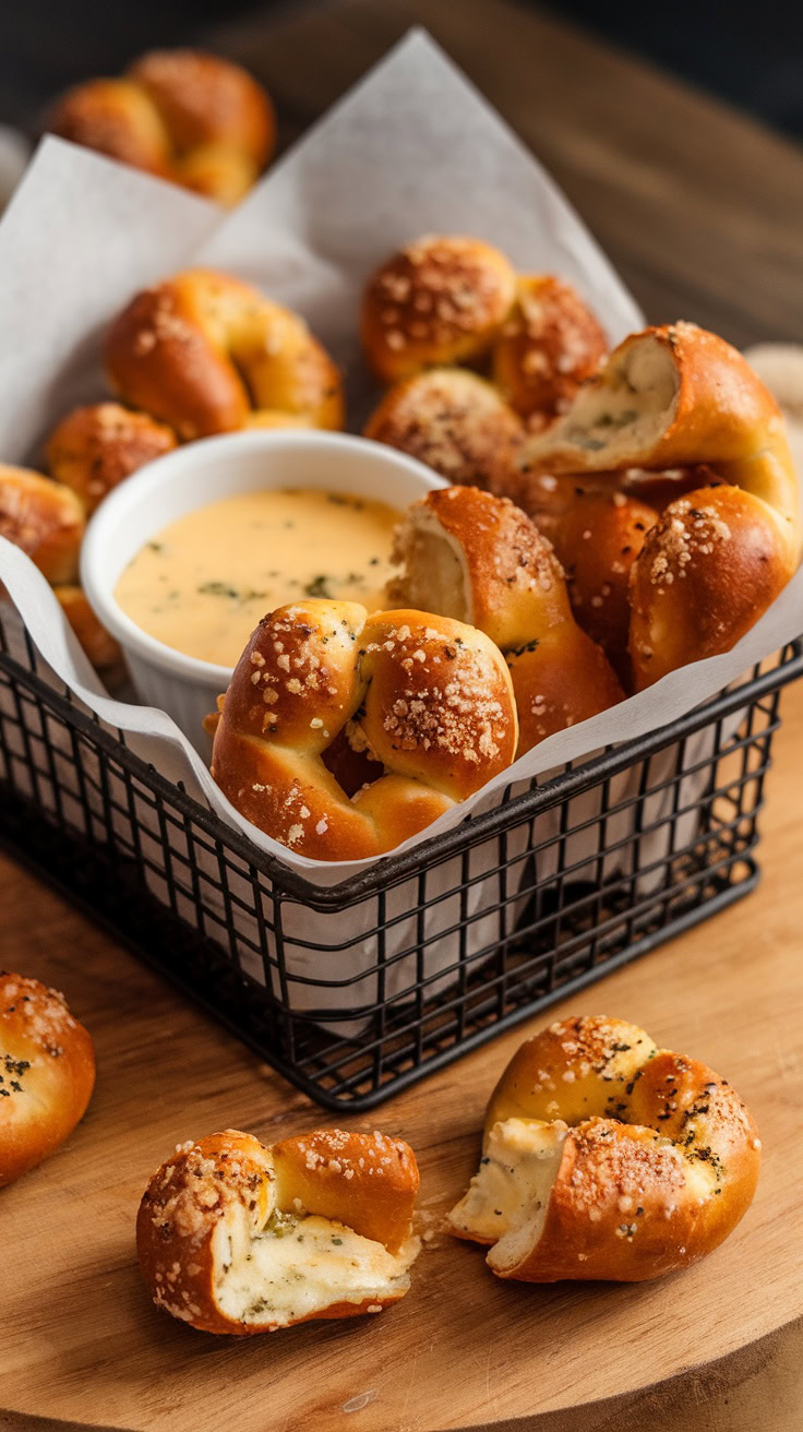 These Garlic Parmesan Pretzel Bites are a hit at any bake sale! They’re soft, chewy, and packed with flavor, making them the perfect savory snack. Pair them with a cheesy dip for a tasty treat that everyone will love.