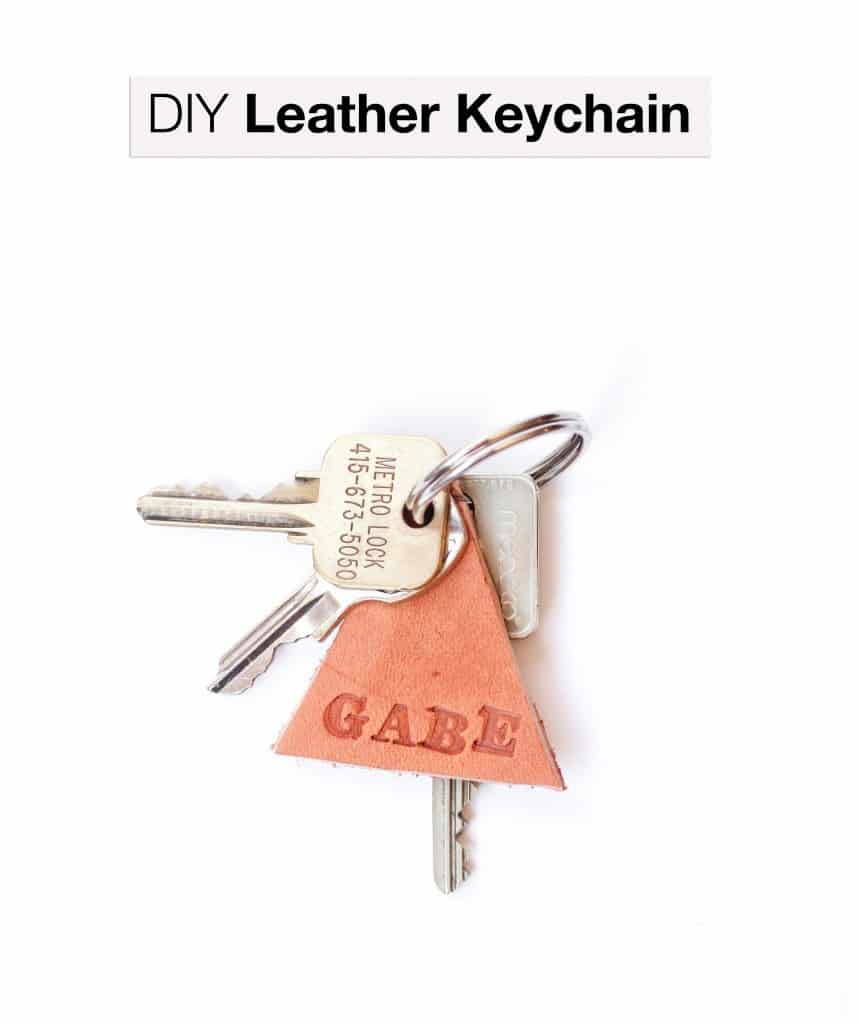 Geometric DIY Leather Keychain