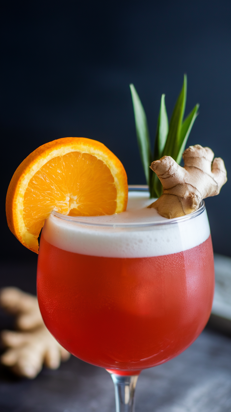 The Ginger Citrus Cosmopolitan is a refreshing twist on the classic Cosmopolitan, blending vibrant citrus flavors with a zing of ginger. This drink is perfect for those who enjoy a balance of sweet and spicy, making it a delightful choice for any occasion.