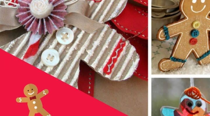 These gingerbread man ornaments are so CUTE and the kids will have a blast making them this Holiday season!