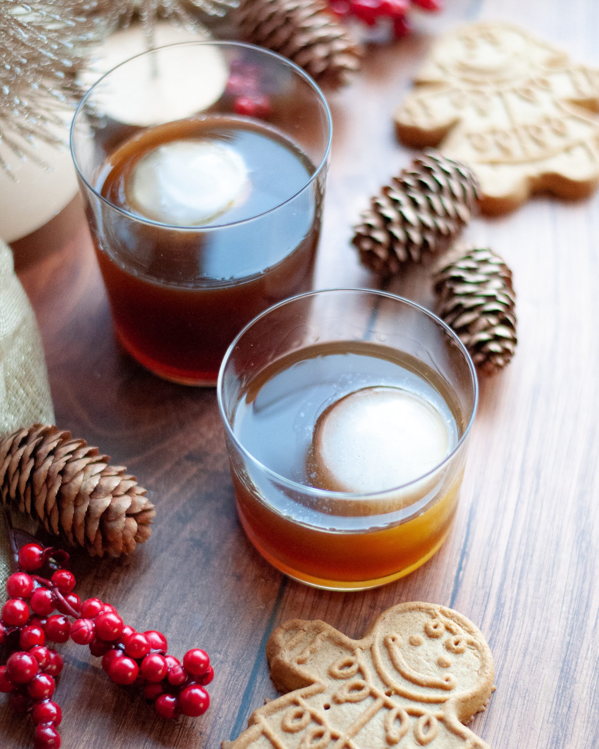 A holiday spin on a classic, the gingerbread old fashioned brings warm spices to the beloved whiskey cocktail. It's the perfect sophisticated option for bourbon lovers during the holiday season.