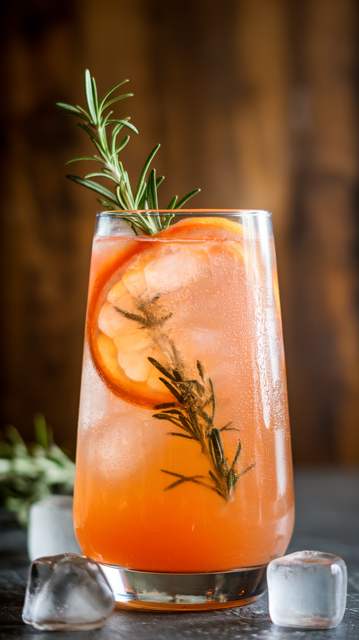 Looking for a refreshing drink to sip with your besties? The Grapefruit and Rosemary Spritzer is the perfect option. It's zesty and slightly herbal, balancing the tangy grapefruit with the aromatic rosemary. This cocktail is not only delicious but also super easy to whip up, making it a great choice for your Galentine's gathering.