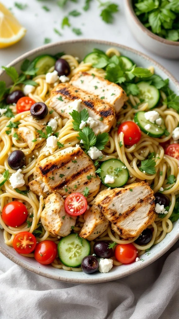 This Greek chicken orzo pasta is a perfect choice for busy moms looking for a quick meal. With grilled chicken, fresh veggies, and a light dressing, it’s both healthy and satisfying. You can whip it up in no time and enjoy a delicious dinner with your family!