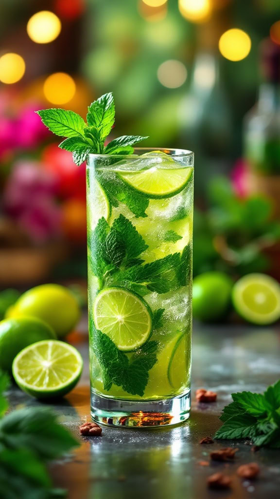 The Green Tea Mojito is a refreshing twist on the classic mojito, combining the invigorating flavors of green tea with the zesty notes of lime and mint. This cocktail is perfect for warm weather gatherings or any occasion where you want to impress your guests with a vibrant drink that's both tasty and easy to make.