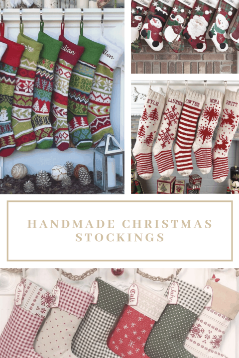 Wow - these handmade Christmas stockings are just beautiful - and I love that you can customize them with people's names so Santa knows whose is whose!
