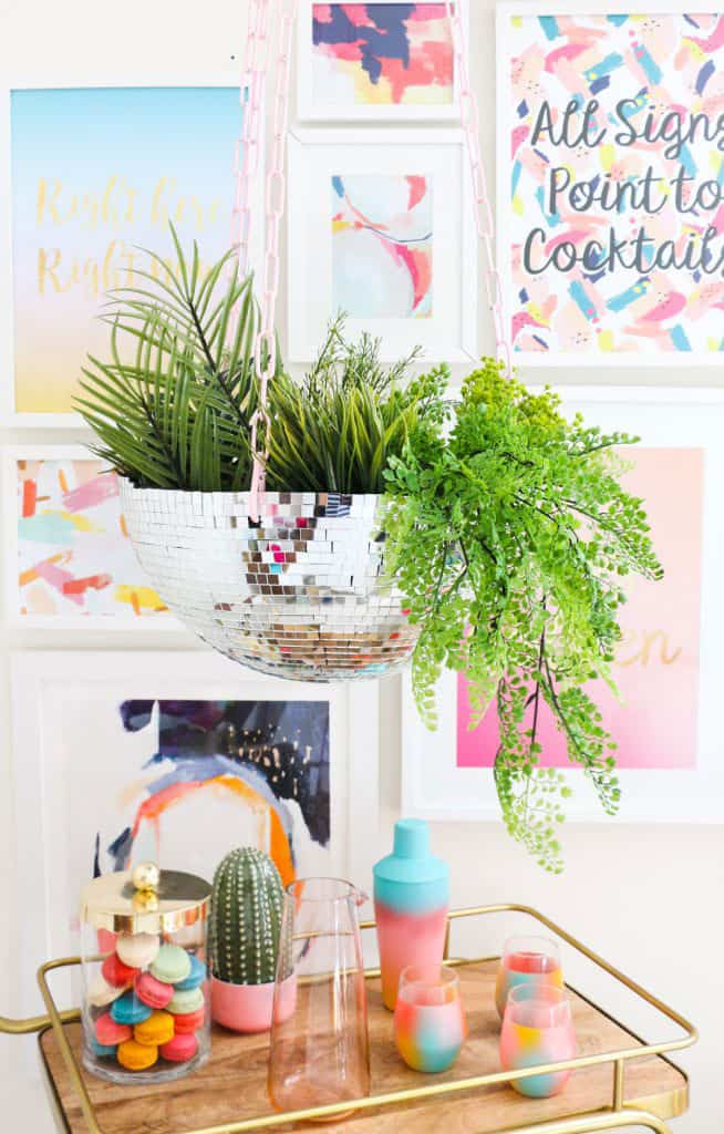 Make Your Own Disco Ball Hanging Planter