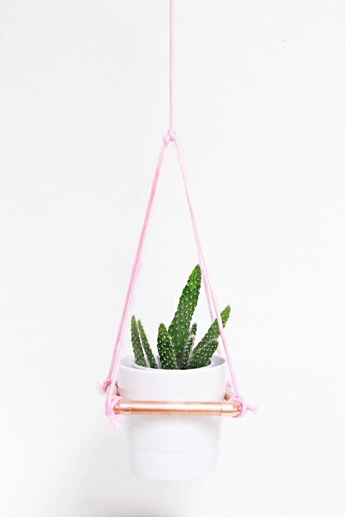 DIY Hanging Copper Planter