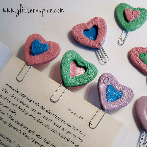 How To Make Heart Shaped Polymer Clay Paperclip Bookmarks