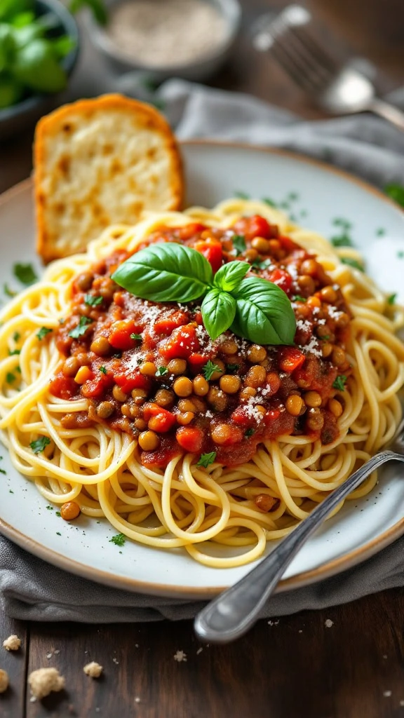 This hearty spaghetti with lentil marinara is a comforting dish that everyone will love. Packed with flavors and nutrients, it’s perfect for a cozy dinner or a quick weeknight meal. Check out the full recipe here and enjoy a delicious bowl tonight!