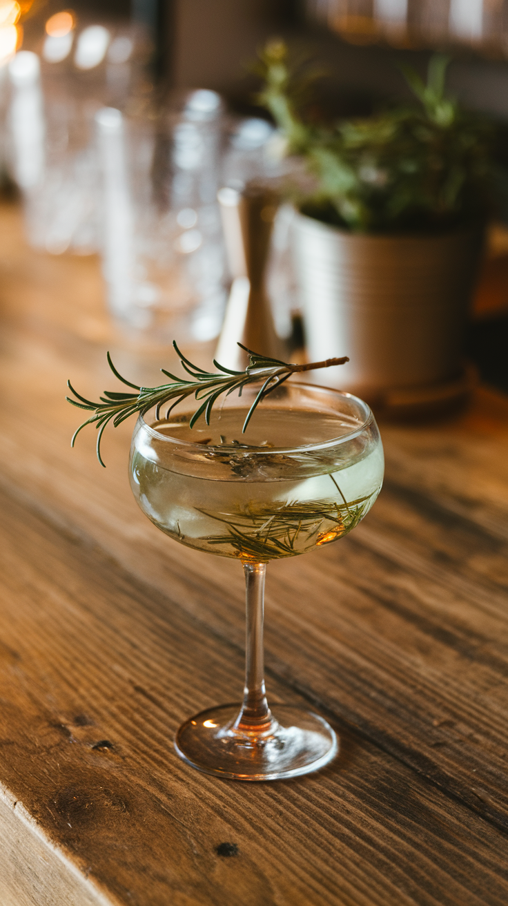 The Herbed Martini with Rosemary is a refreshing twist on the classic martini. This cocktail combines the smoothness of gin or vodka with aromatic rosemary, giving it an earthy and herbal flavor that's both unique and delightful. It's simple to make and perfect for impressing friends at your next gathering.