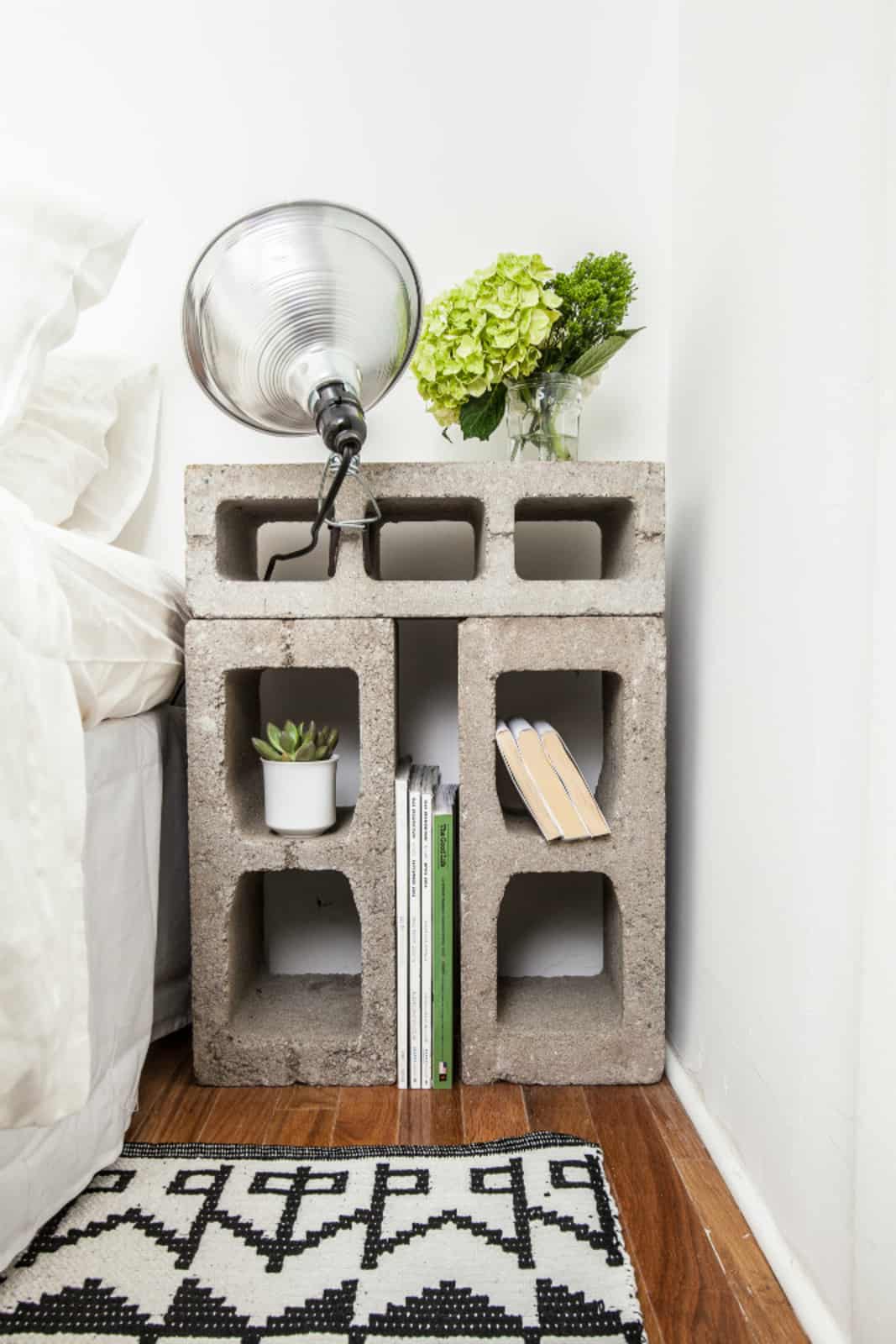 Concrete Block Nightstand