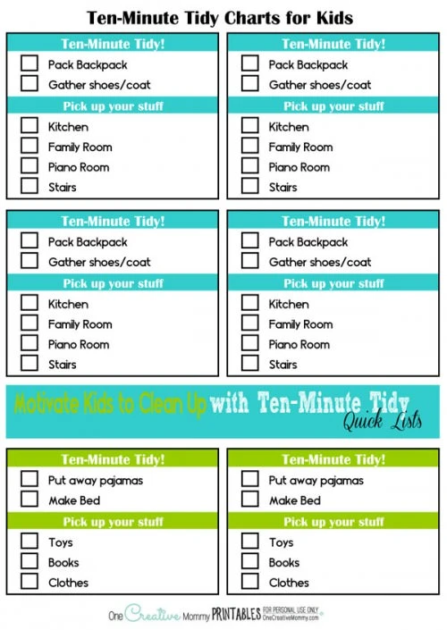 Household Chore Charts | Free Printable Charts for Children | Kid