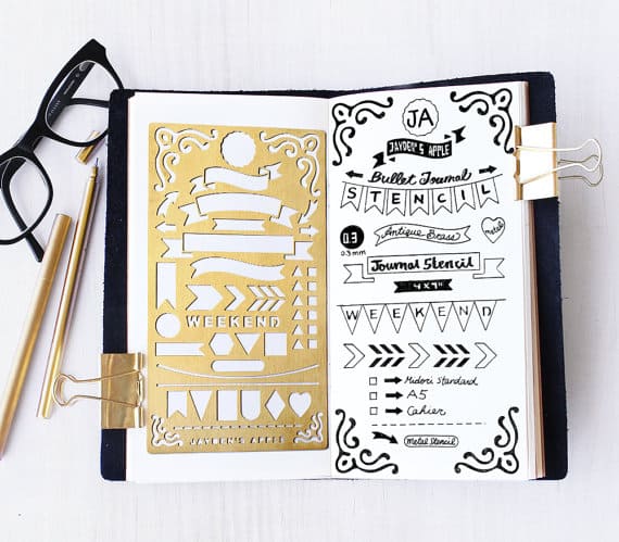 Bullet Journal Banners Stencil