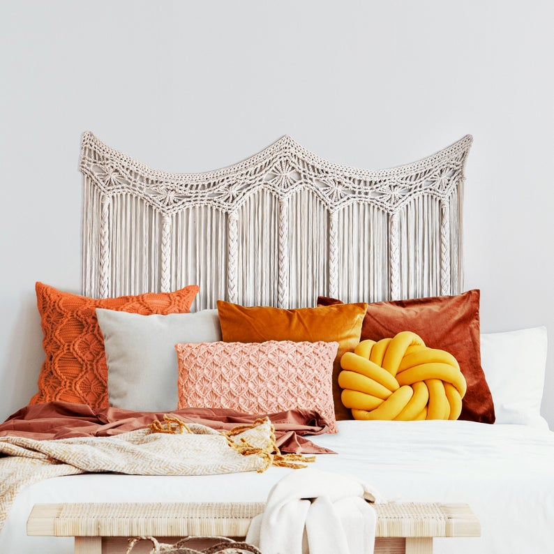 Macrame a boho headboard for your bed