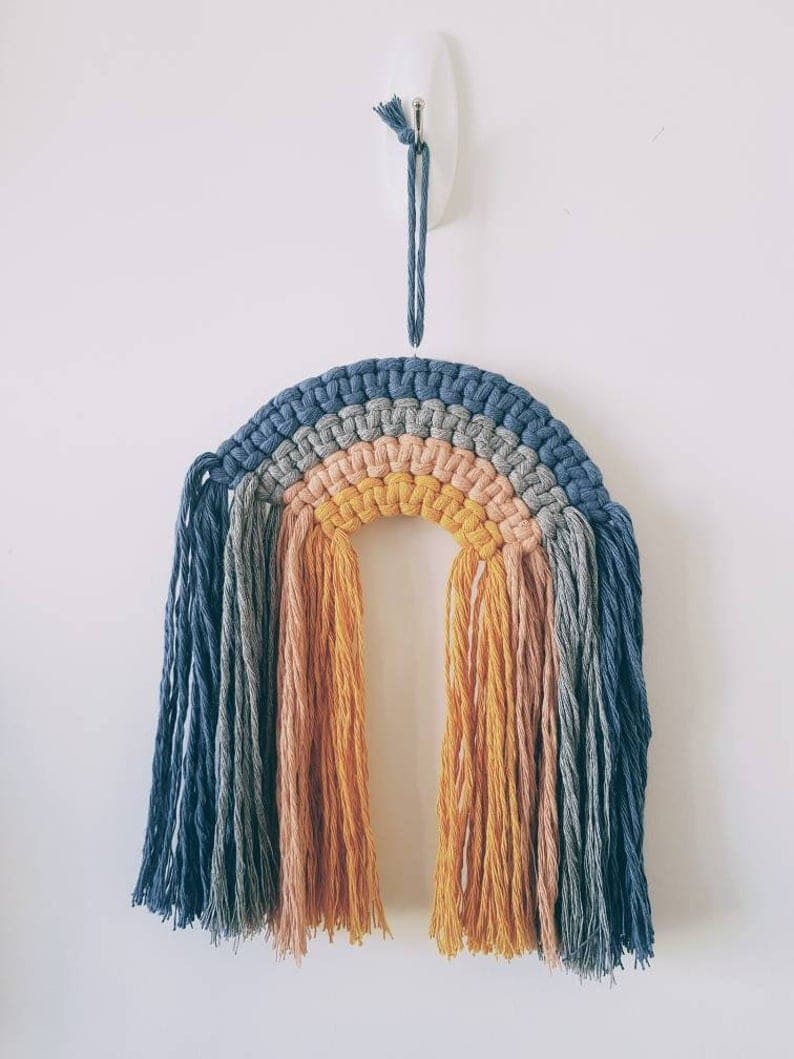 Make your own macrame rainbow