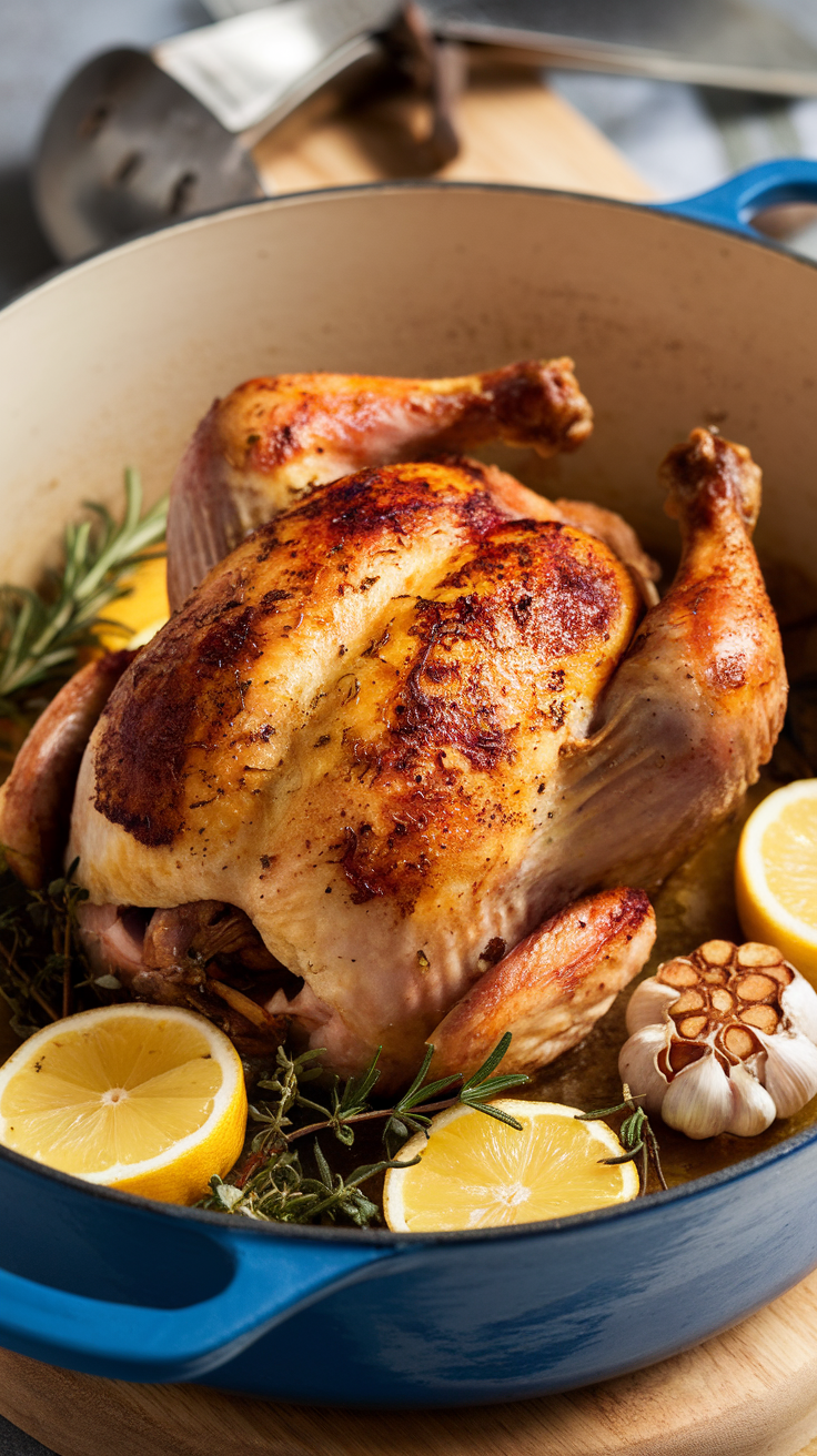 This Lemon Herb Butter Roast Chicken is a delightful dish that's perfect for any gathering. The zesty lemon and fragrant herbs create a mouthwatering flavor that everyone will love. 