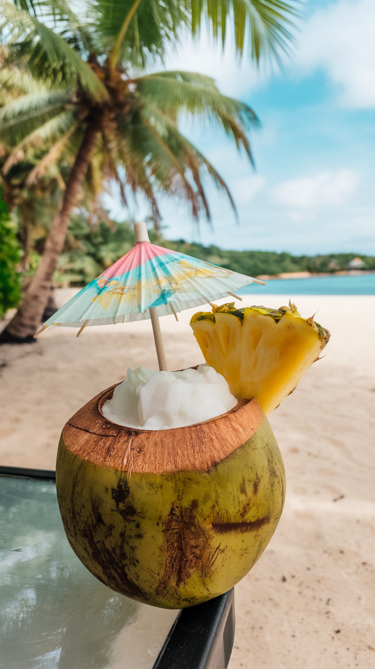 The Pina Colada is the perfect tropical drink, bringing together the sweet and creamy flavors of coconut and pineapple. This cocktail is like a mini-vacation in a glass, making it a favorite for many. With its smooth texture and refreshing taste, it’s a delightful treat that’s easy to make at home.