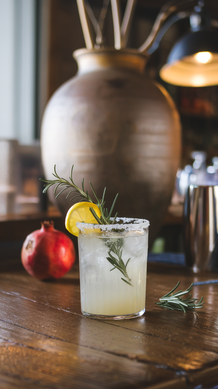 The Rosemary Gin Fizz is a refreshing cocktail that perfectly marries the herbal notes of rosemary with the crispness of gin and a splash of citrus. This drink is a delightful mix of tangy lemon and effervescence, making it a fantastic choice for New Year's Eve celebrations. Its unique flavor profile, combining botanical gin with a fragrant twist, offers a sophisticated taste without being overly complicated to prepare.