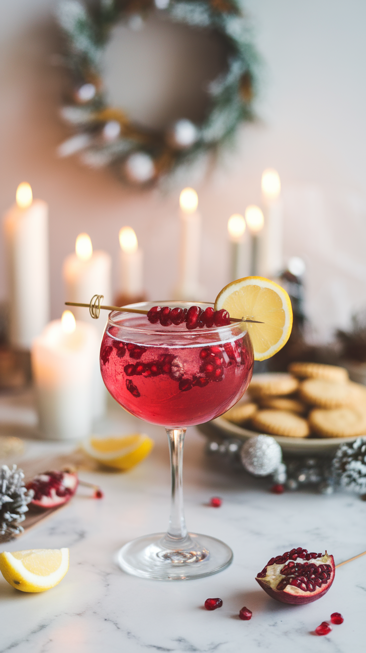 The Sparkling Pomegranate Martini is a delightful and festive cocktail that perfectly captures the spirit of celebration. Bursting with fruity flavors, this drink combines the tartness of pomegranate with the crispness of sparkling wine, making it a refreshing choice for New Year's Eve or any special occasion.