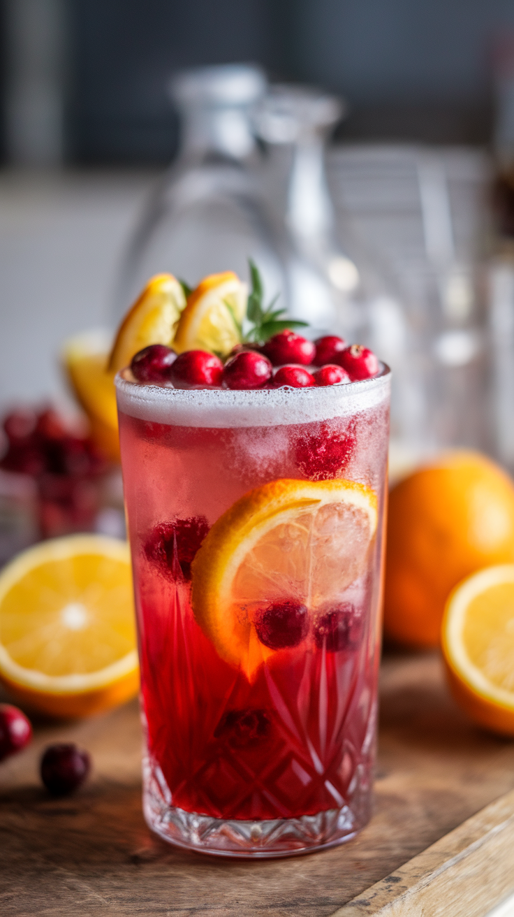 The Cranberry Citrus Fizz is a refreshing cocktail that perfectly balances tartness from cranberries with the bright zing of citrus. Ideal for ringing in the New Year, this drink is bubbly, vibrant, and incredibly easy to make, ensuring you can focus on celebrating rather than mixing.