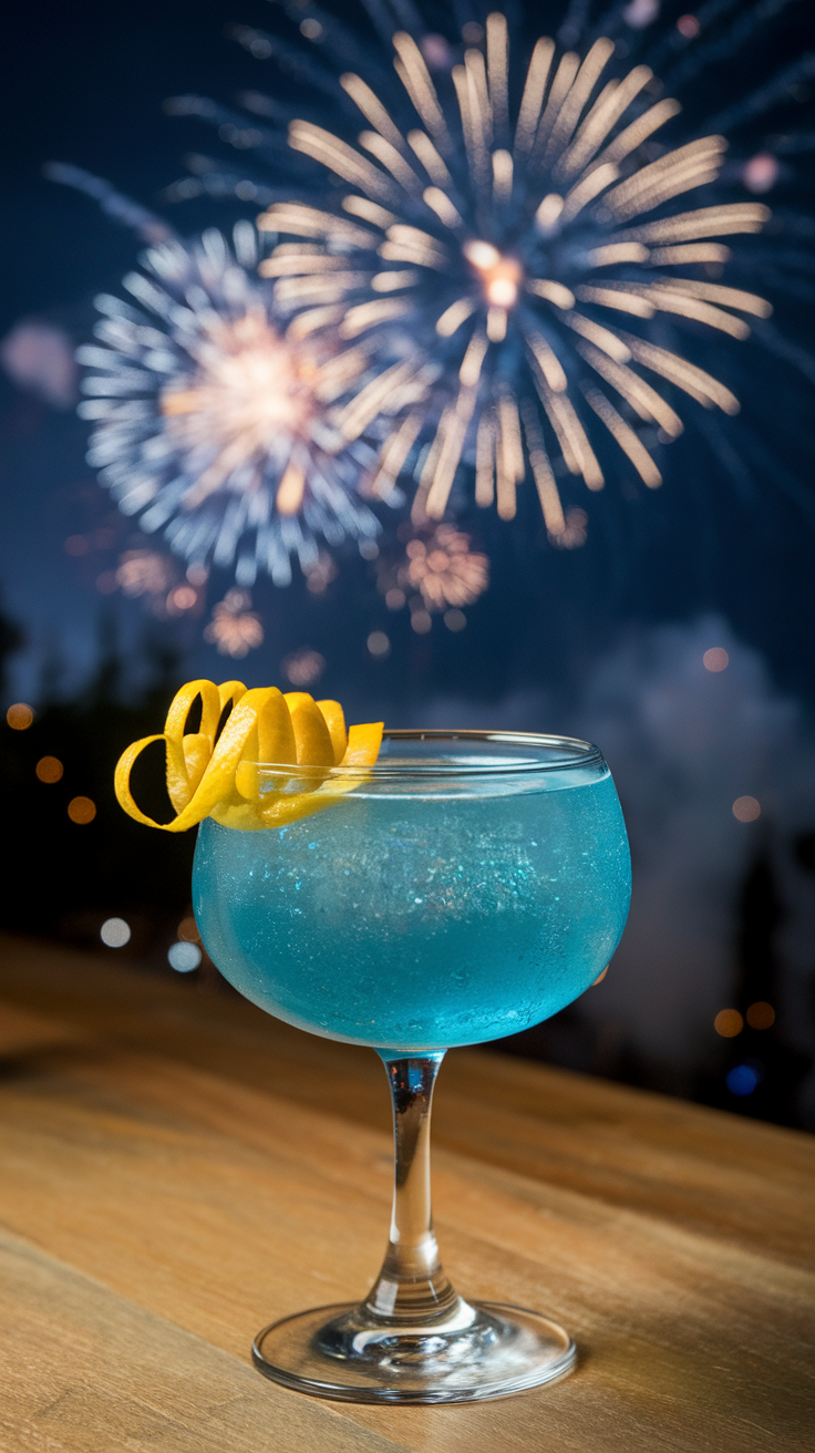 The Midnight Kiss Cocktail is a fun and festive drink perfect for ringing in the New Year. With its vibrant blue hue and refreshing taste, this cocktail is sure to impress your guests and make your celebration memorable.