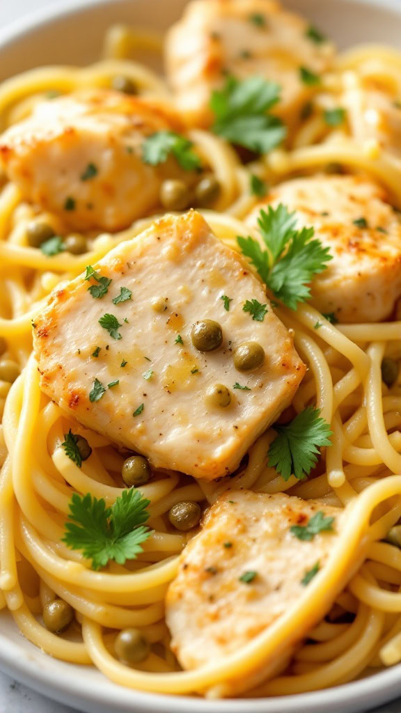 This Chicken Piccata Pasta is a tasty twist on a classic dish. The tender chicken pairs perfectly with spaghetti, and the capers add a nice touch of flavor. Check out the full recipe here for a meal that’s sure to impress!