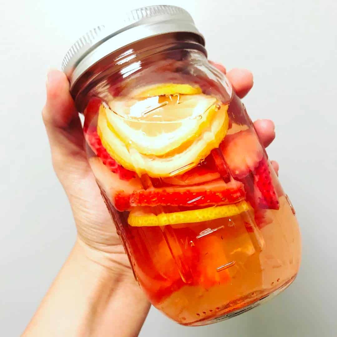Lemon and Strawberry Infused Water