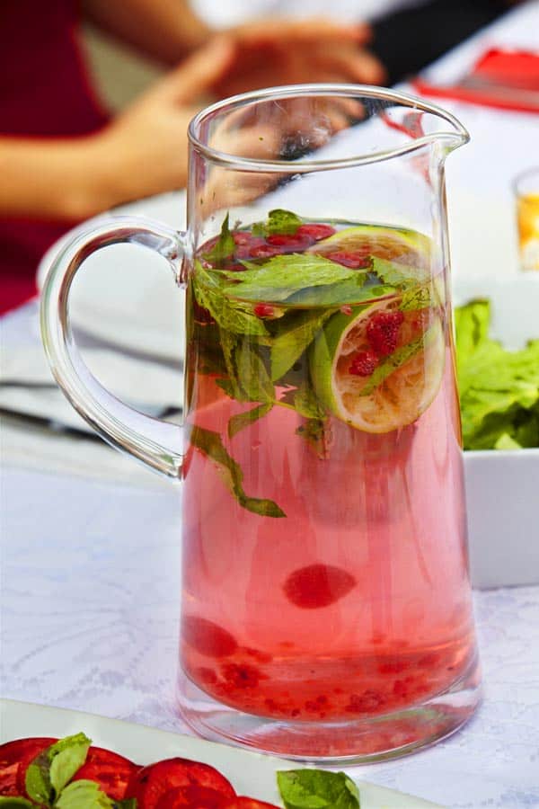 Raspberry and Mint Scented Water
