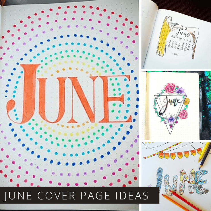 Need bullet journal cover page ideas for June? Check out these fun title pages and download your free printable cover page and quote.