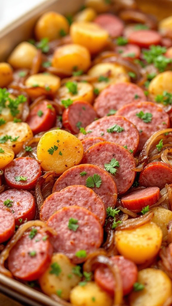 This Kielbasa and Potato Sheet Pan Supper is a hearty dish that brings comfort to the dinner table. The combination of savory kielbasa and tender potatoes makes for a simple yet satisfying meal. Just toss everything on a sheet pan, roast it in the oven, and enjoy the delicious results!